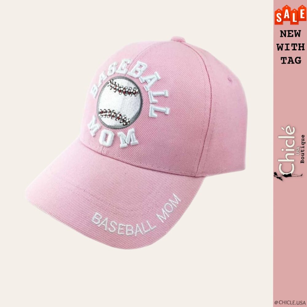 NEW Baseball Mom Cap Hat Pink
